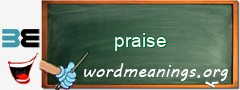 WordMeaning blackboard for praise